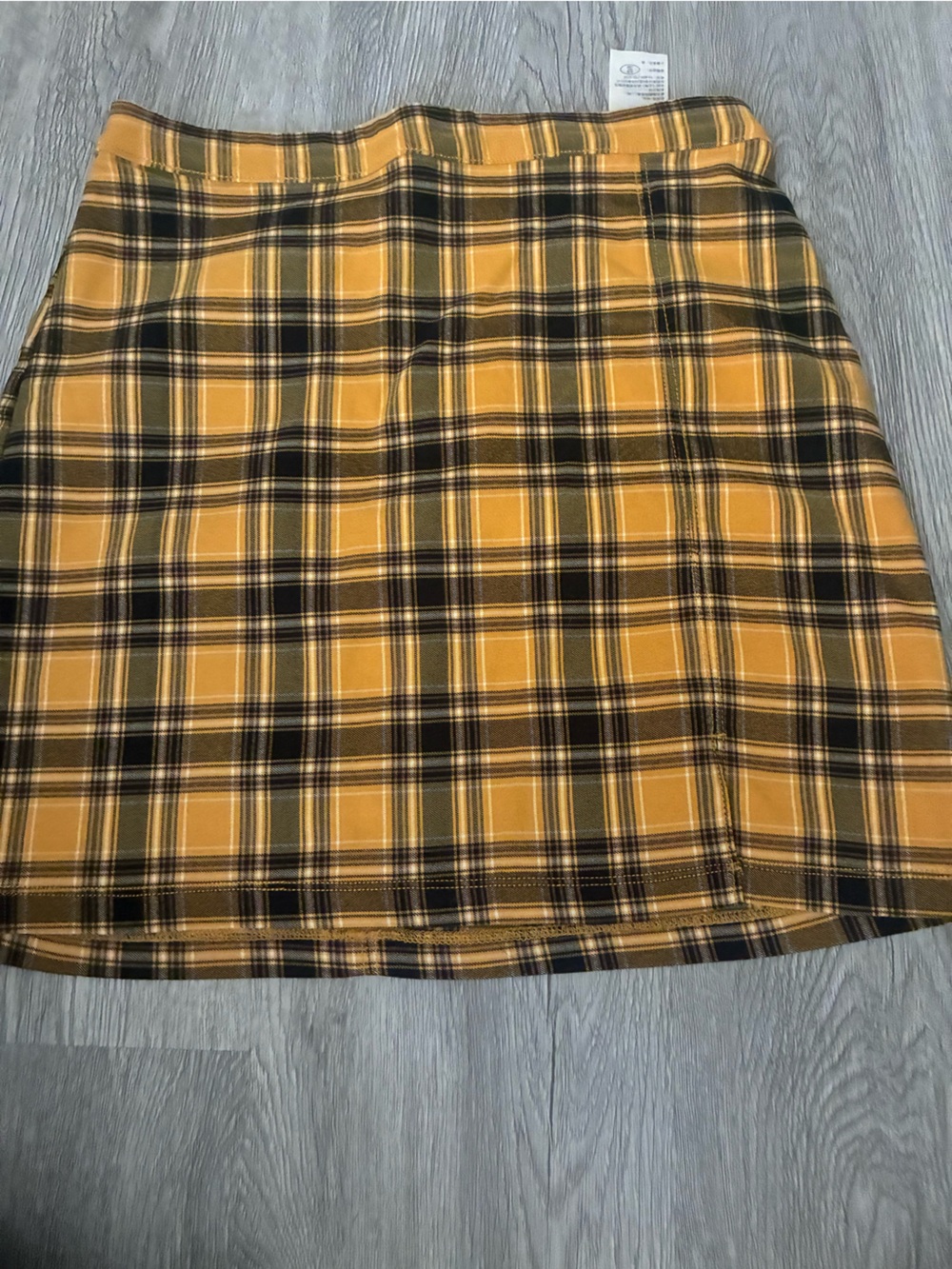 Hollister Yellow Plaid Mini Skirt